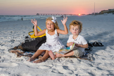 Florida family beach portraits four