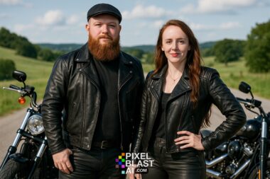 20250505 1326 Biker Couple Portrait Remix 01jtgv2mz1f7mrcq58b33f4bne 20250505 1326 Biker Couple Portrait Remix 01jtgv2mz1f7mrcq58b33f4bne