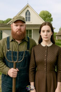 20250505 1410 Modern American Gothic Remix 01jtgxme0tfbtb71sbvng27cme