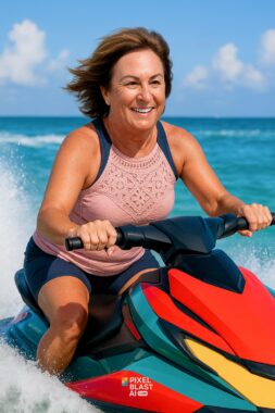 20250510 1246 Woman Jet Ski Adventure Remix 01jtxms604f4rbtj0h19xjzwwg