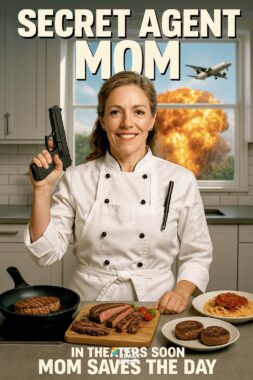20250515 1315 Secret Agent Mom Poster Remix 01jvaje2xde4fs83v1emey5r1w