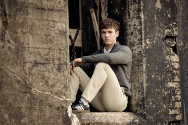 High school senior photography shot at Fort Morgan, Alabama.