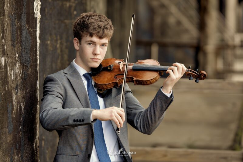 Gulf Shores High School Senior Photographer Photo of Senior playing the violin