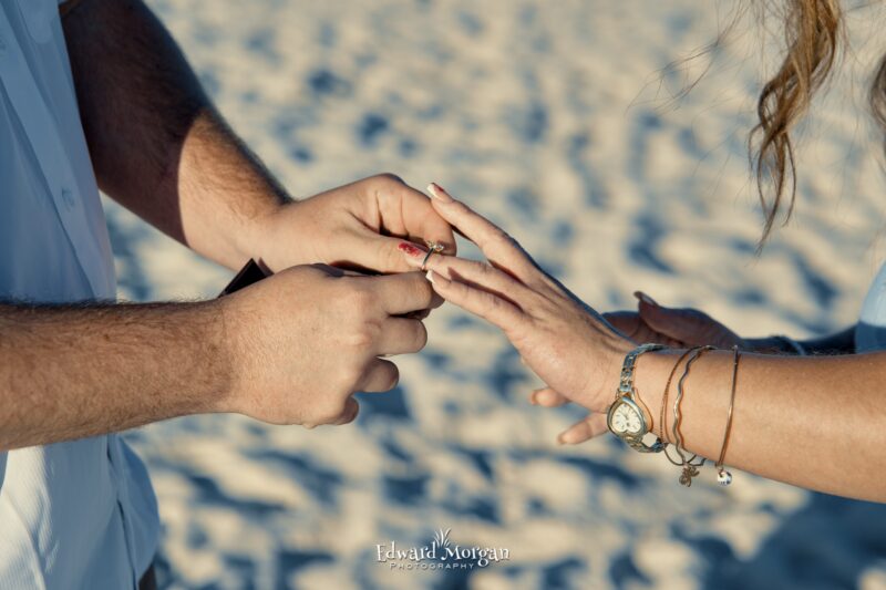 "Gulf Shores Wedding Proposal on the Beach" ring. 