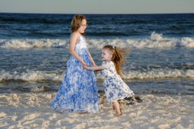 Gulf Shores Family Beach Portrait Session Kids Playing