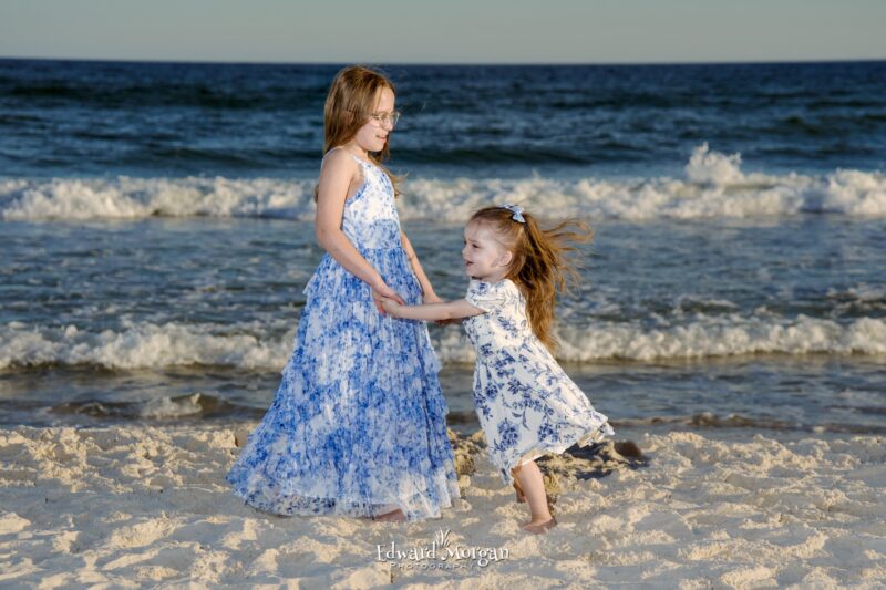 Gulf Shores Family Beach Portrait Session Kids Playing 
